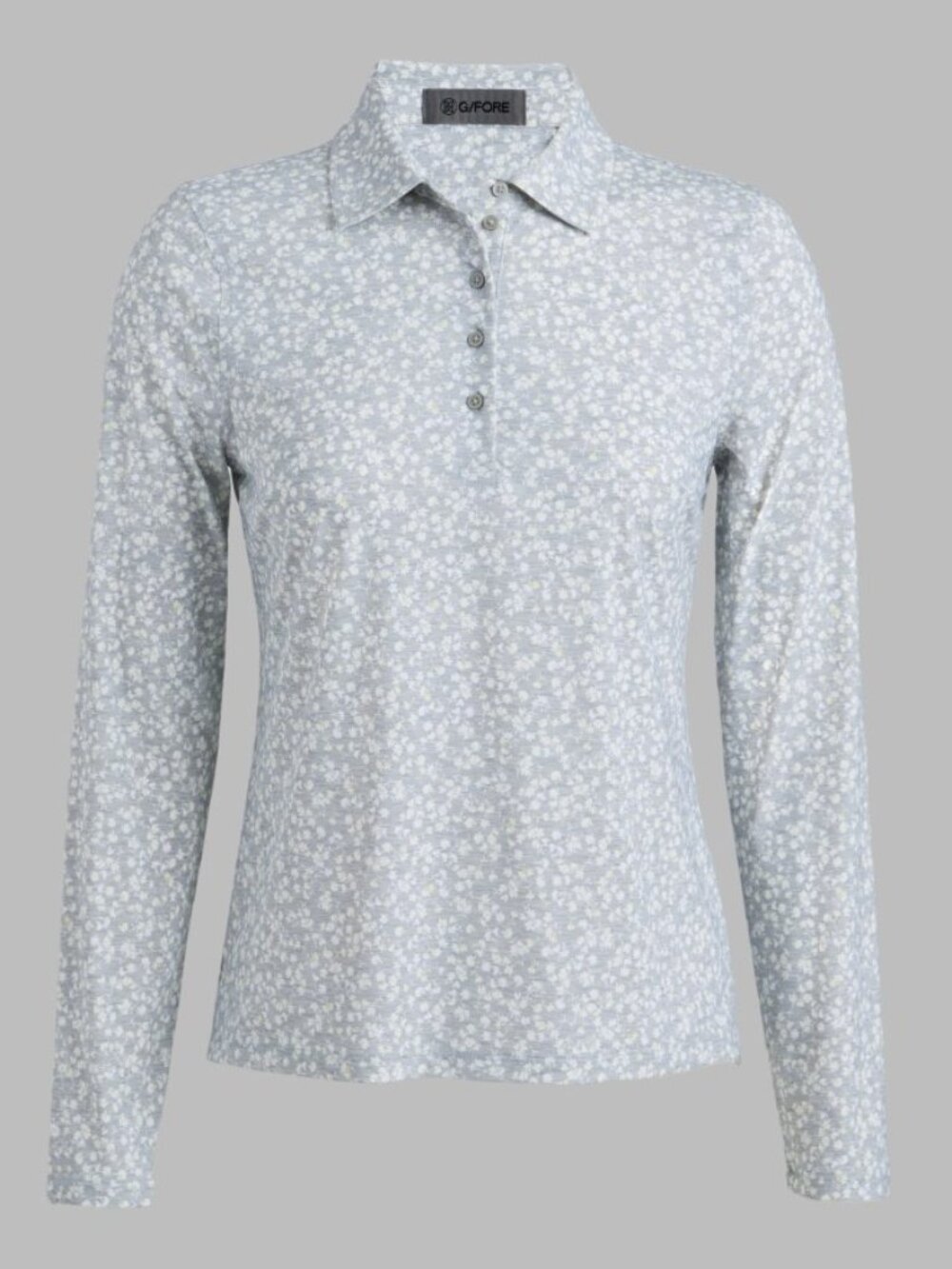 G/FORE Ditsy Floral Tech Jersey Long Sleeve Polo NWT